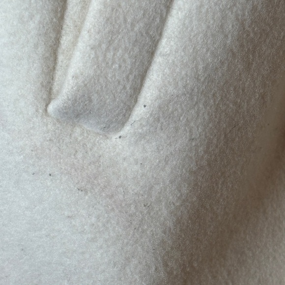 🛍️ 2/$25 Jones New York Wool Cashmere Pea Coat Cream w/ Bell Sleeves Sz 10 - Picture 13 of 13